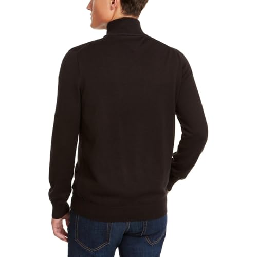 Image of Tommy Hilfiger Men's Long Sleeve Cotton Quarter Zip Pullover Sweater