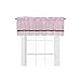 Bacati - Metro Pink/White/Chocolate Valance