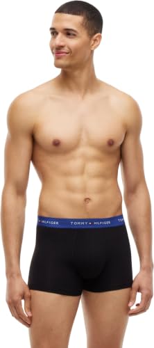 Tommy Hilfiger Men 3P Trunk WB Um0Um03890 Trunk, Pink (B//Opulent Blue/Burg/Ancient Blue), M