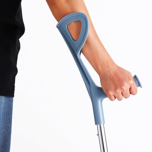 2 Pcs Forearm Crutches for Adults Foldable Knee Patients Mobility aids for Children，Adults and Seniors muletas para adultos - Thumbnail 7
