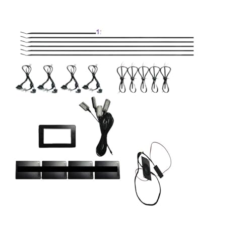 XCZPRKMXY 18 in 1 Symphony Car Ambient Lights RGB Interior Acrylic Light Guide Fiber Optic English Voice RC Control Decoration Atmosphere(18 in 1)