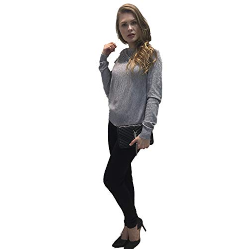Blusa Feminina De Tricot Listras Transparentes Trfi80725 CAPPUCCINO M