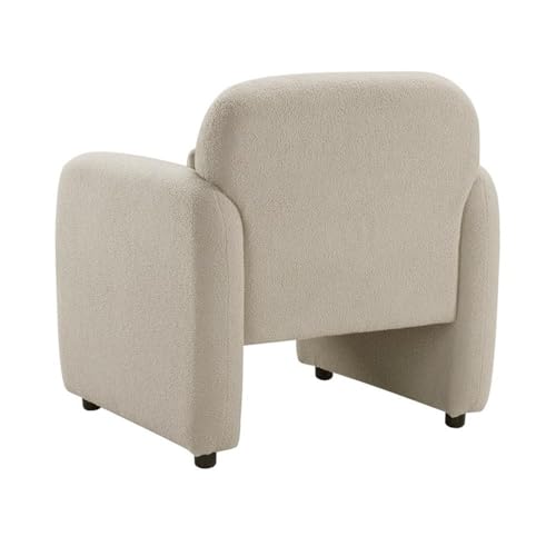 Sillón con tapizado boucle taupe textura moderna miniatura 7