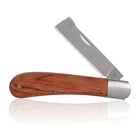 Linsen-outdoors Pruning Knife,Grafting knife, Stainless Steel Garden Budding Knife, Folding Pocket Knife For Grafting Multi Cutting Tool, Weed Bushes Branches Mushroom Diggig Knife Cover