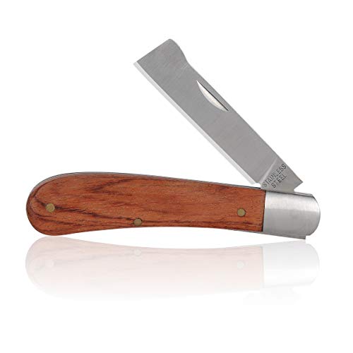 Linsen-outdoors Pruning Knife,Grafting Knife, Stainless Steel Garden Budding Knife, Folding Pocket Knife