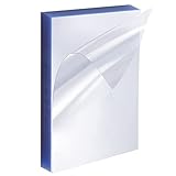 Juvale 100 Pack Clear Presentation Covers for Binding, Letter Size 10 Mil Plastic Sheets for...