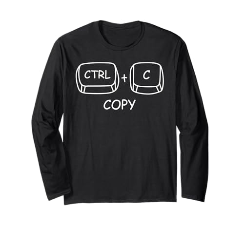 Copy Paste Ctrl C Ctrl V Happy Father's Day Couple Dad & Son Long Sleeve T-Shirt