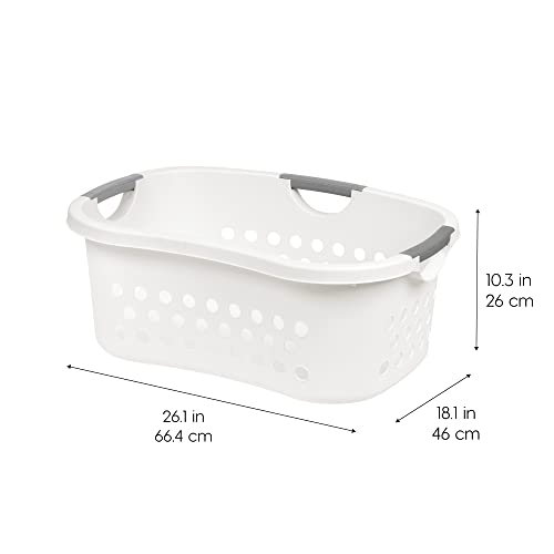 IRIS USA, Inc. HLB-1, Comfort Carry Laundry Basket (White) 3 Pack