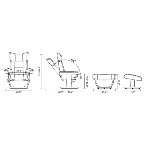 Sillón Plegable Cuero Caramelo miniatura 3