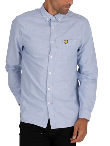 Lyle & Scott Hombre Camisa Oxford con Bolsillo En El Pecho, Riviera, L
