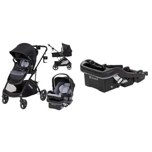 Image of Baby Trend Passport Switch Modular Travel System with EZ-LiftTM 35 Plus Infant Car Seat and Extra Base, Dash Black