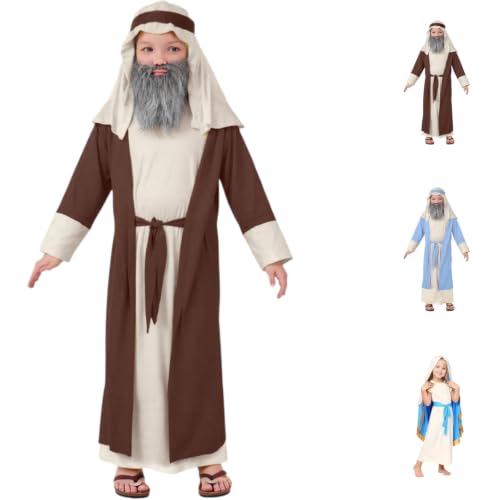 Kids Biblical Shepherd Costume Saint Joseph Robe for Halloween Christmas - image 1