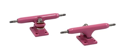 34mm Prodigy Gen2 Pro Fingerboard Trucks - Pro Style Base and Hanger with Custom Pivot Tuning and Pro Duro Bubble Bushings - Pink Colorway