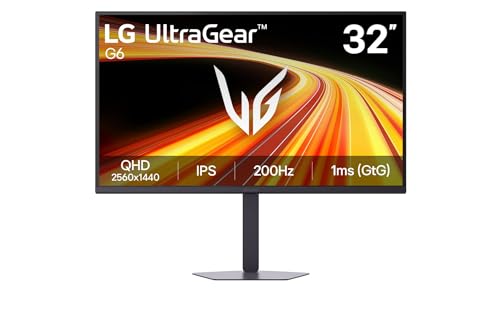 LG Monitor Gaming Ultragear™ 32G620B-B.AEU | Serie G6 (2026) | 32 pollici | Monitor IPS 16:9 | 200Hz | 1ms (GtG) | QHD 2560x1440 | sRGB 99% | AMD FreeSync Premium™ e NVIDIA G-Sync c™