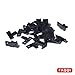 10pcs Invisible Panel Clips – Push Fit Fasteners for Cabinet & Furniture Connection, Quick Install Plastic Corner Bracket for Wardrobe or Wall Panel Mounting (Black)
