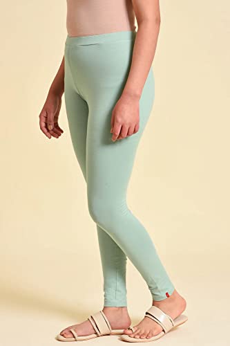 Image of W for Woman Women's Regular Fit High Rise Coral Cotton Jersey Tights