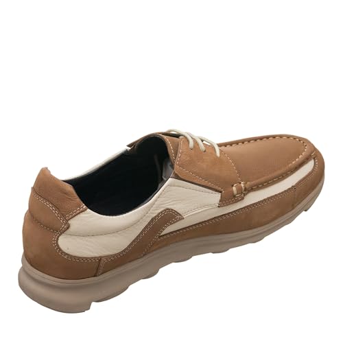 DALGALA Men's Sand Brown Big Size Calf Nubuck Handmade Lace up Casual Shoes Driving Loafers Slip On Shoes3