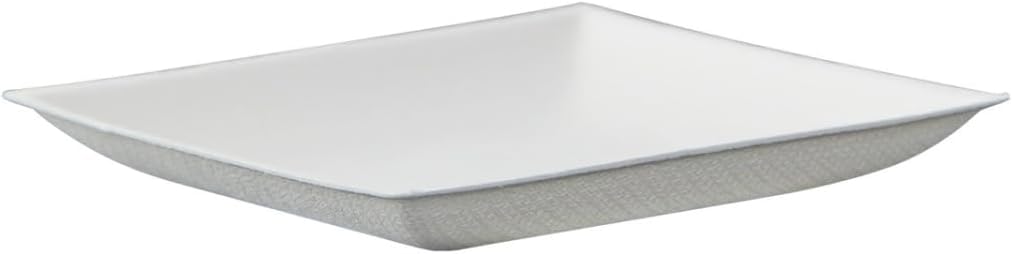 PacknWood Bio n Chic White Sugarcane Plate | Heavy Duty Paper Plates | Eco Friendly Sugarcane Plates | 100% Biodegradable Sturdy- 3.5 x 3.5in- 100 pcs