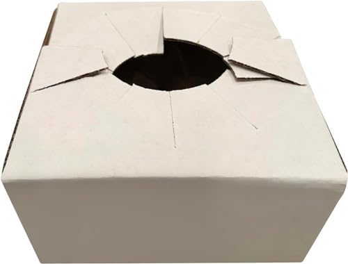 Image of Flower Delivery Boxes - 8 x 8 x 4 Inches Large Cardboard Box - Floral Delivery Boxes For Flower Vase, and Pot - Pack Of 10 Cardboard Shipping Boxes