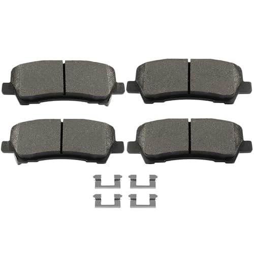 Image of SCITOO D1810 Rear Metal Brake Pads Sets w /Hardware Replacement For Ford For Mustang 2015-2021