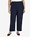 Alfred Dunner Women's Poly Proportioned Short Pant, Navy, 8 Petite