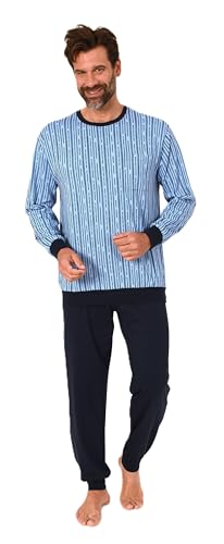 Pyjama en coton bleu clair Normann homme avec poignets confortables taille 50