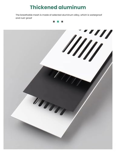 Grille de ventilation alu encastrable pour mur, sol et plafond 50x250 - 4