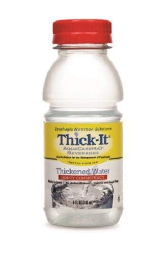 AquaCareH2O Thickened Water, Ready-to-Use, Honey Consistency, 8oz Bottles - 1/Pack of 12