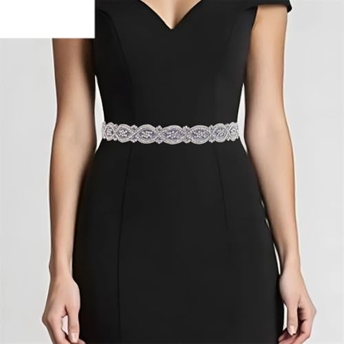 Bride Dress Belt Silver Applique Shiny Wedding Accessories Woman Party Evening Gown Decoration3