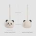 Leather Panda Charm for Handbags, Purses, Totes, Keychains and Cars Handmade with Alran Sully Goatskin (Metal-clasp strap) (Leather strap)
