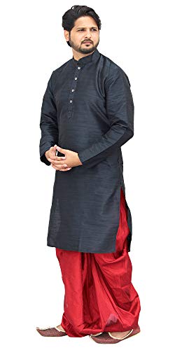 Image of Om Shubh Mangalam Men's Silk Ethnic Wear Dhoti Kurta Set For Wedding