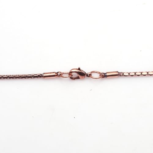 Silver Palace 100% Pure Copper Box Chain Necklace For Pendant, Herringbone Copper Jewelry, Eco-Friendly Gift, Rose Gold4