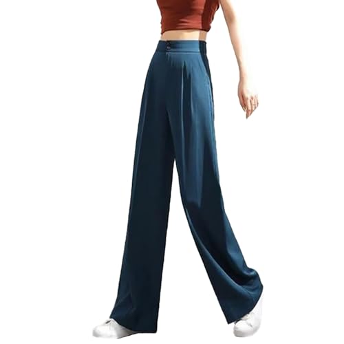 Pantalon d'été tendance à jambe large pour femme coupe haute ultra confortable