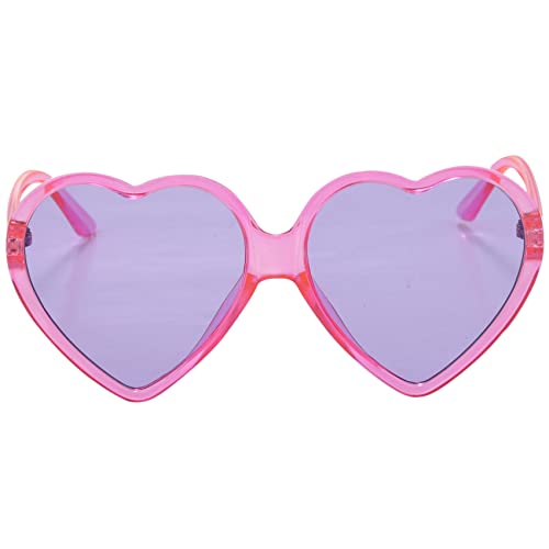 HCLZOE 90S Lunettes Vintage De La Mode Grandes Femmes Dame Filles Surdimensionnées Lunettes De Soleil Rétro En Forme De Coeur Lunettes D'amour Mignonnes (Violet) – vue 8