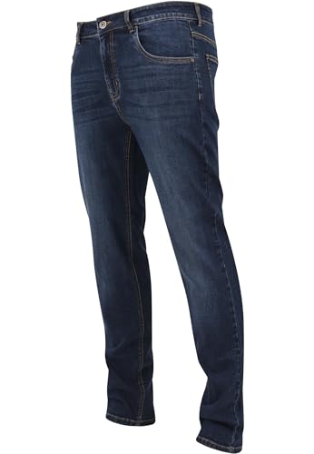 Urban Classics Pantaloni In Denim Elasticizzati Jeans, Blu Scuro, 36 Uomo - 4