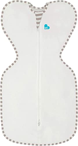 Image of Love to Dream Swaddle UP, Organic, Cream, Medium, 13-19 lbs., Dramatically Better Sleep, Allow Baby to Sleep in Their Preferred arms up Position for self-Soothing, snug fit Calms Startle Reflex