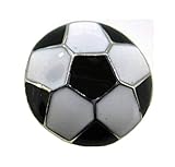 Durchmesser: ca. 20 mm ANDANTE Chunk Click-Button Druckknopf (Fußball) für Chunk-Armbänder, Chunk-Ringe, Chunk-Schlüsselanhänger und andere Chunk-Accessoires