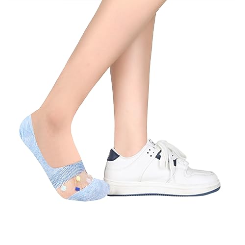 Image of Benefeet Sox Sheer No Show Socks for Women Girls Lace Mesh Low Cut Liner Socks Ultra Thin Nylon Invisible No See Footies Sock