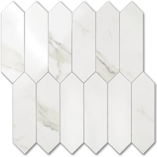 Vamos Tile Glossy White Marble Hexagon