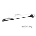 cladele Black 18.89 Inch Horse Whip, Premium Riding Crop Horse Whip with Satin Black Heart Head for Equestrian Sports, Non-Slip Handle,Wristband Design