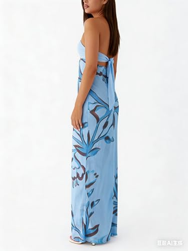 Image of Yiulangde Women Sexy Cut Out Maxi Dress Spaghetti Strap Backless Bodycon Dress Y2k Formal Hollow Out Sleeveless Long Dresses