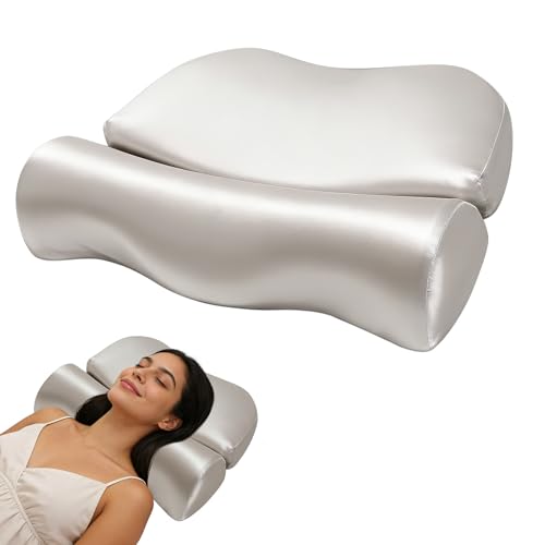 Oreiller pour dormir sur le dos en mousse à mémoire de forme thermorégulatrice confortable - 2