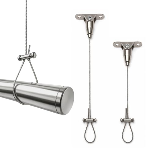 Soporte De Barra De Cortina De Ducha 2 Piezas, Montaje Superior, Ajustable 150 Cm, Para Barras Curvas, L Y U Barra Cortina Ducha, Acero Inoxidable Antióxido