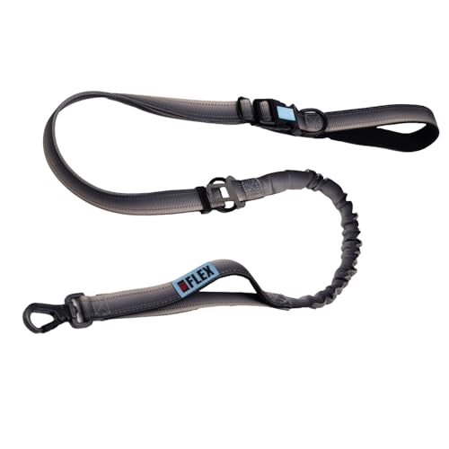 NeoFlex Premium Dog Leash - Stylish Leash for Medium, Small & Large Dogs - Heavy Duty, Wearable Design for You & Dog - Ideal for Pulling Dogs & Large Breeds - Durable & Comfortable - Grey