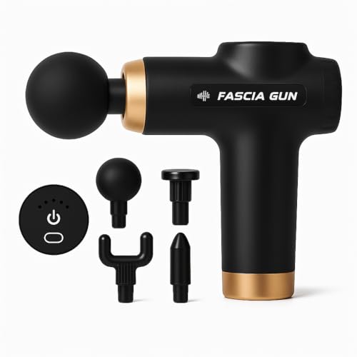 Mini pistolet de massage pour tissus profonds – 6 niveaux de vitesse, masseur musculaire portable, charge de type C et batterie de 1800 mAh, pistolet de massage ultra silencieux, pour soulager les