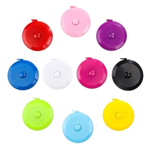 Mètre à ruban rétractable de 1,5m en lot de 10 pièces double face