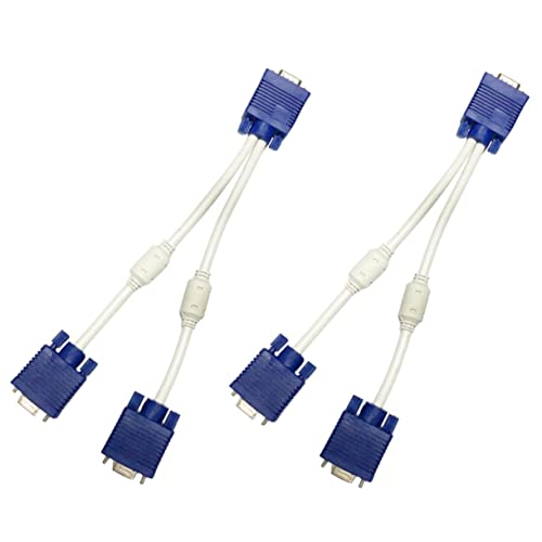 SEWACC VGA Splitter Kabel Dual Monitor Weiß