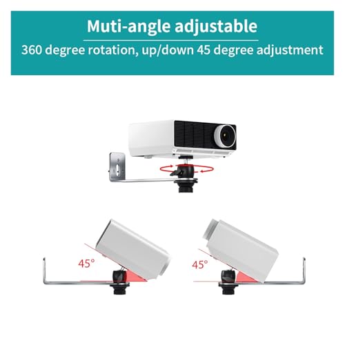Support de projecteur mural métallique orientable pour vidéoprojecteur