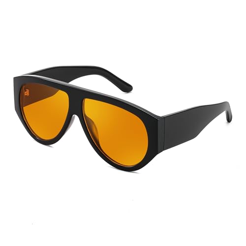 FEISEDY Retro Oversized Sunglasses for Women Men 70s Classic Trendy Vintage Sun Glasses B0291