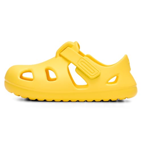 Ten Little Splash Sandals for Toddlers, Kids & Baby, Daisy Yellow, Size 7